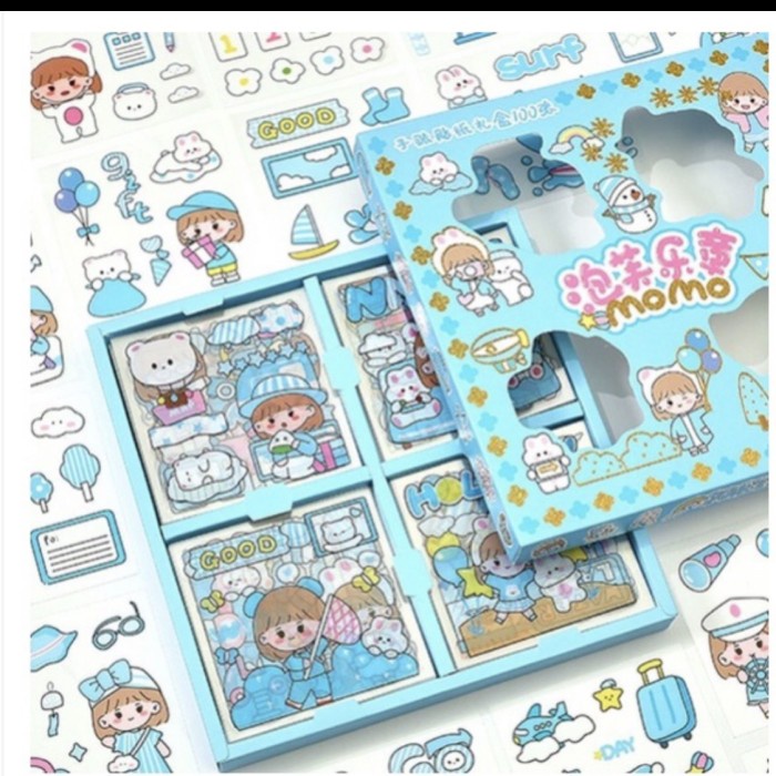 Stiker momo lucu 100 lbr / mainan anak /mainan kekinian