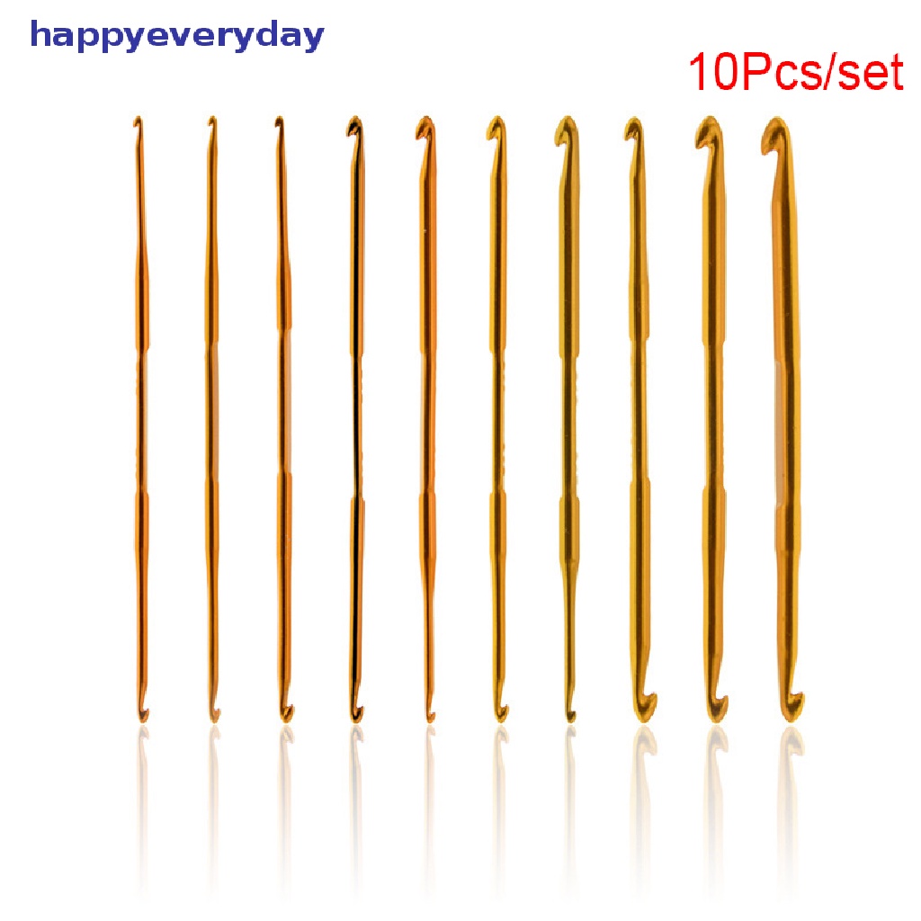 [happy] 10pcs Alumina Crochet Hook Set DIY Knitg s Home Knitg Alat Jahit [ID]