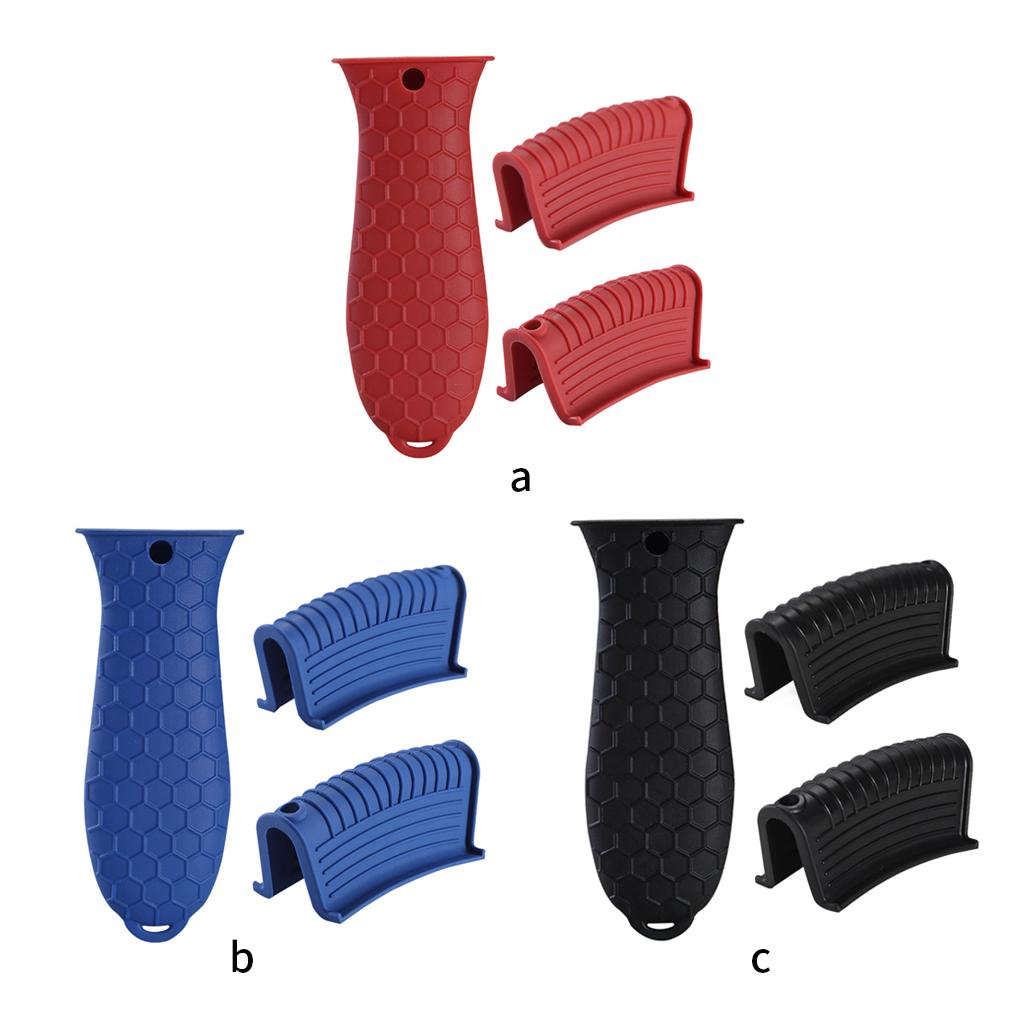 3pcs/set Pegangan Panci Cover Pan Handle Silicone Sleeve Hot