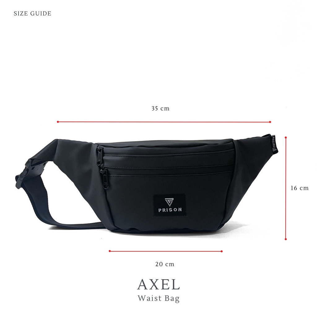 PRISON Waistbag Pria Waterproof Tas Pria Selempang Anti Air | AXEL Waistbag