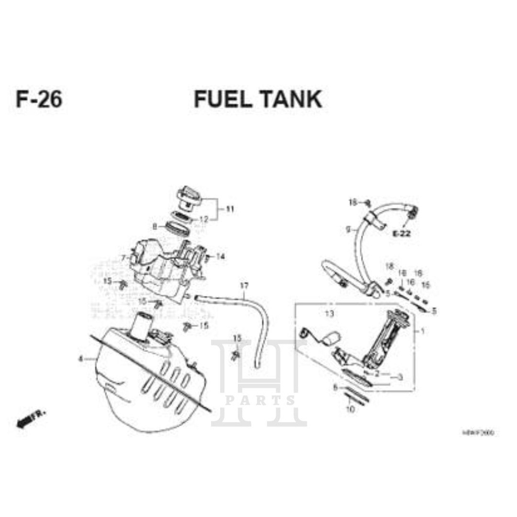 TUTUP TANGKI BENSIN ADV 150 17620-K0W-N01 ASLI ORIGINAL AHM HGP