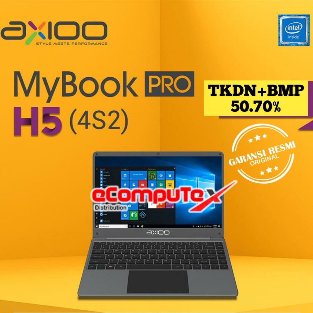 LAPTOP AXIOO MYBOOK PRO H5 (4S2) i5 RAM 4GB 256GB SSD 14&quot;INCH FHD TKDN GARANSI RESMI