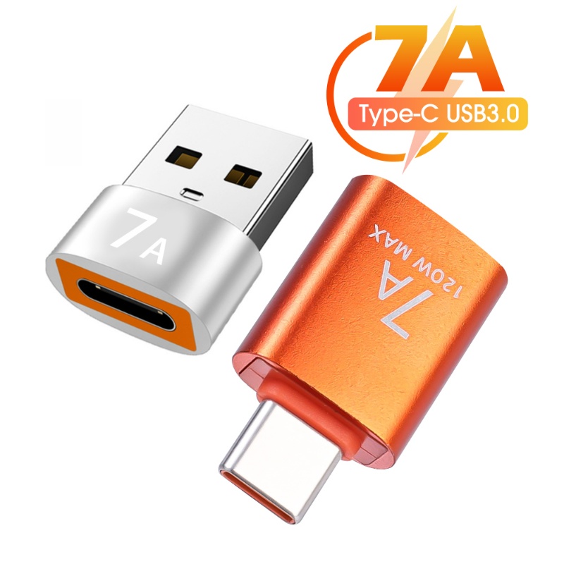 Adaptor Cas Tipe-C Ke USB3.0/Adaptor 7A Mini Alloy High-speed Untuk Laptop Tablet Handphone