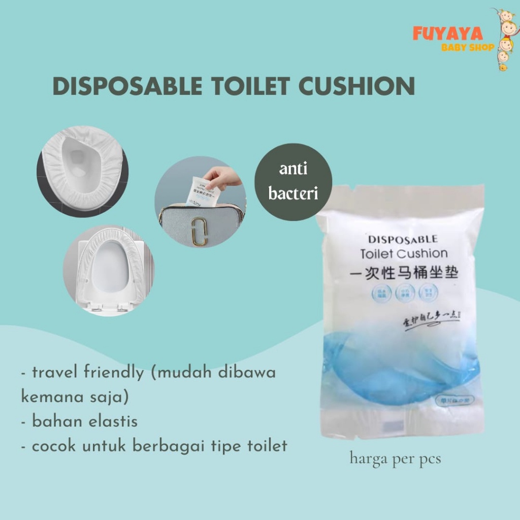 Disposable Toilet Cushion Cover / Bantalan Toilet Sekali Pakai / Travel Friendly / Tatakan Toilet / perlak / Tisu / Penutup Kursi Toilet