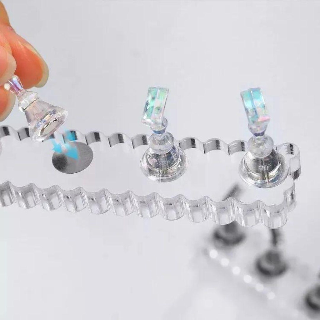 Stand Display kuku palsu Nail Art/ Clay Nail Stand/Magnet