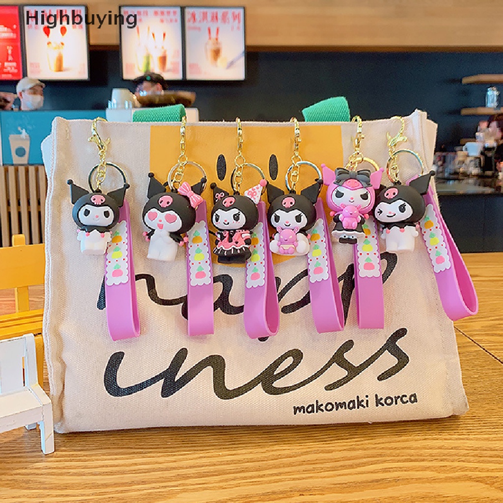 Hbid2023gantungan Kunci Sanrio Kuromi Lucu Kawaii Cowok Cewek Kartun Kreatif Keyring Mobil Ransel Aksesoris Liontin Anak Hadiah Glory