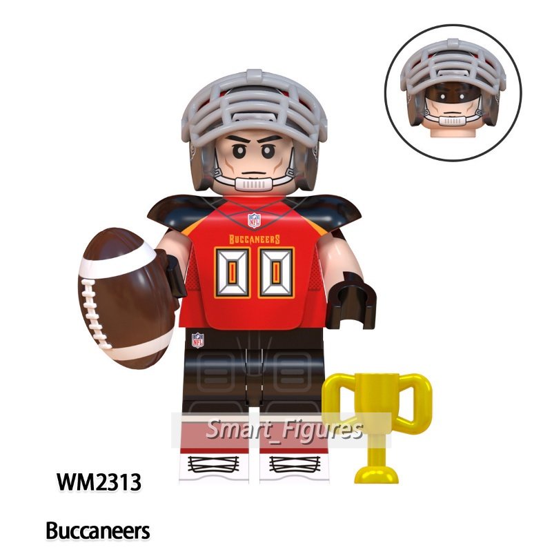 Rugby Series Minifigures New York Giants Los Angeles Rams Rakitan Blok Bangunan Mainan Hadiah Anak Dekorasi Desktop