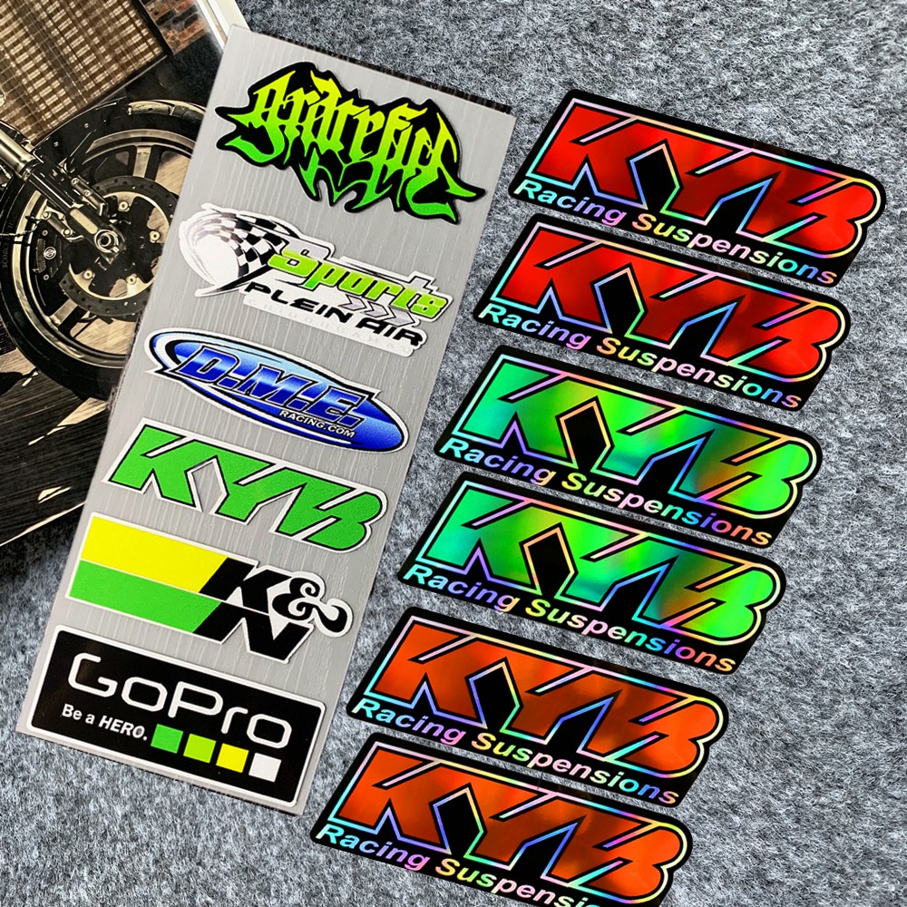 Stiker Motor Motocross Garpu Laser KYB Suspensi Decal KN GOPRO Sepeda Reflektif Modifikasi Dekorasi Untuk Kawasaki Ducati