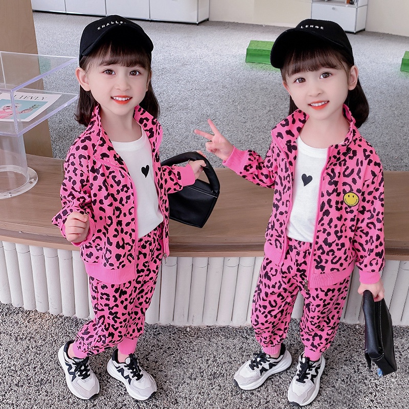 Balitakukids Stelan Sweter Anak Cewek Usia 1 2 3 4 5 6 7 Tahun Murah SET JAKET LEOPARD Sweter Anak P