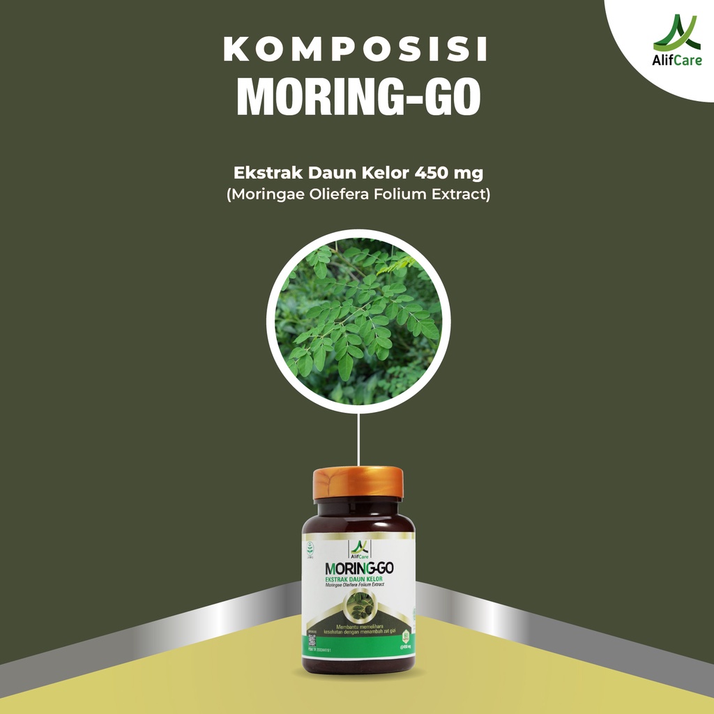 Kapsul MORING-GO MORINGGO MORINGO MORING GO Obat Herbal Ekstrak Daun Kelor Untuk Menambah Zat Gizi Moringgo Asli Original