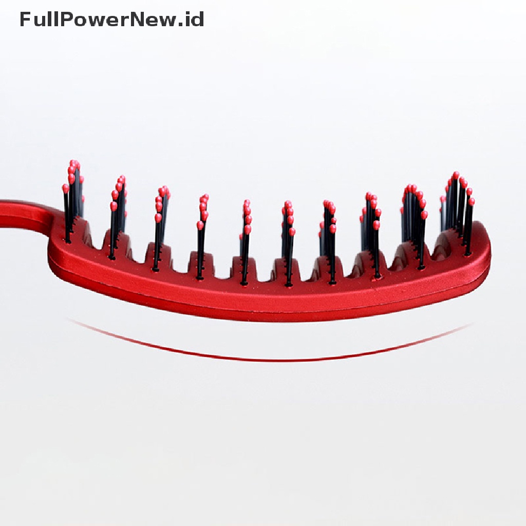 Power Rambut Kulit Kepala Pijat Sisir Nilon Basah Keriting Detangle Wanita Sikat Rambut Styling Tools ID