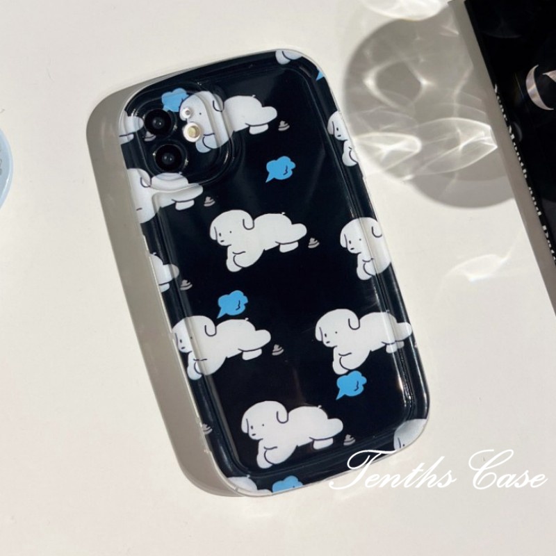 Kompatibel Untuk IPhone14 13 12 11 Pro Max8 7 6 6s Plus X Xr Xs Max SE 2020 Tempat Sabun Puppy Putih Soft Cover