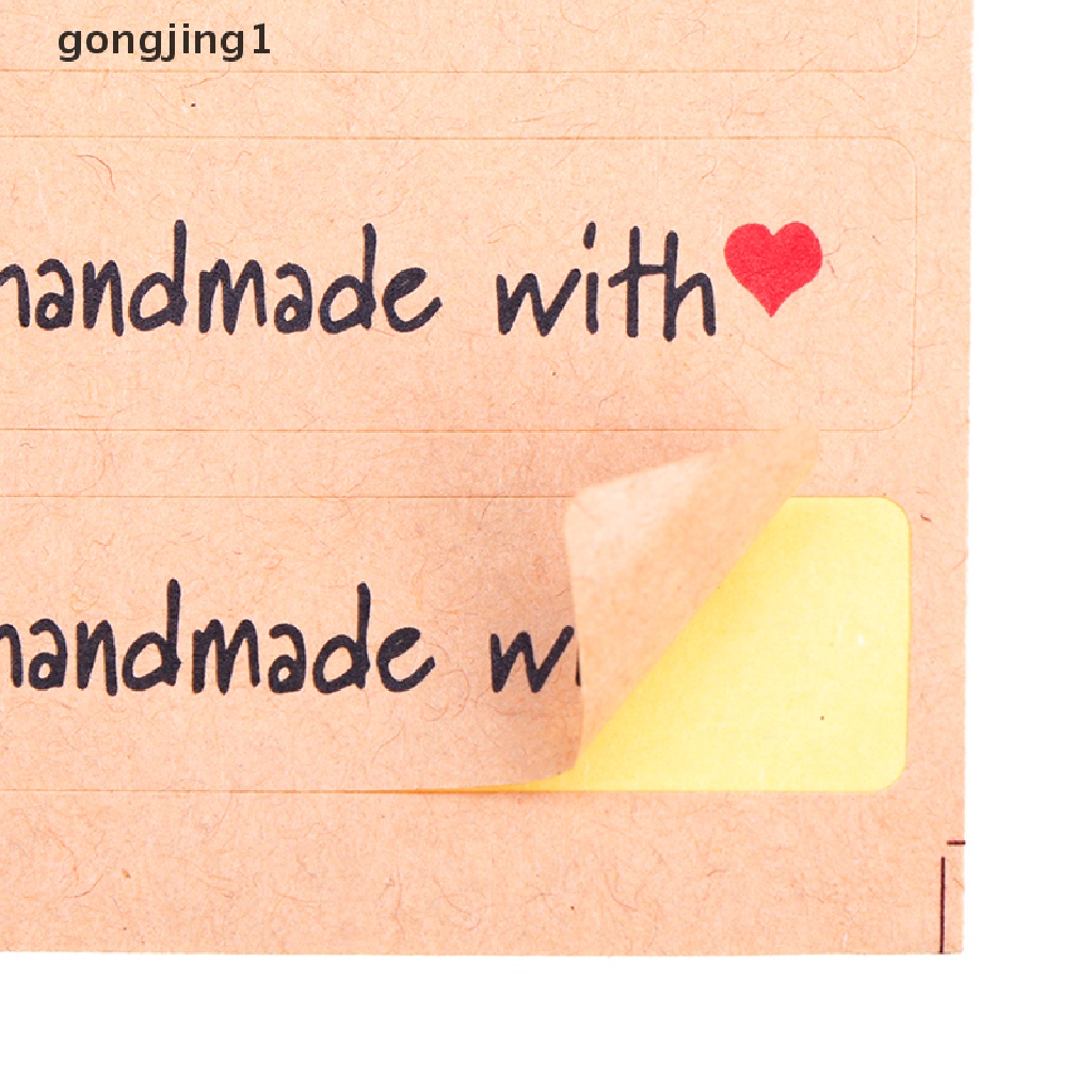Ggg 120PCS DIY Kraft Sealing Stiker Kertas Kerajinan Hand Made Label Packaging Sticker ID