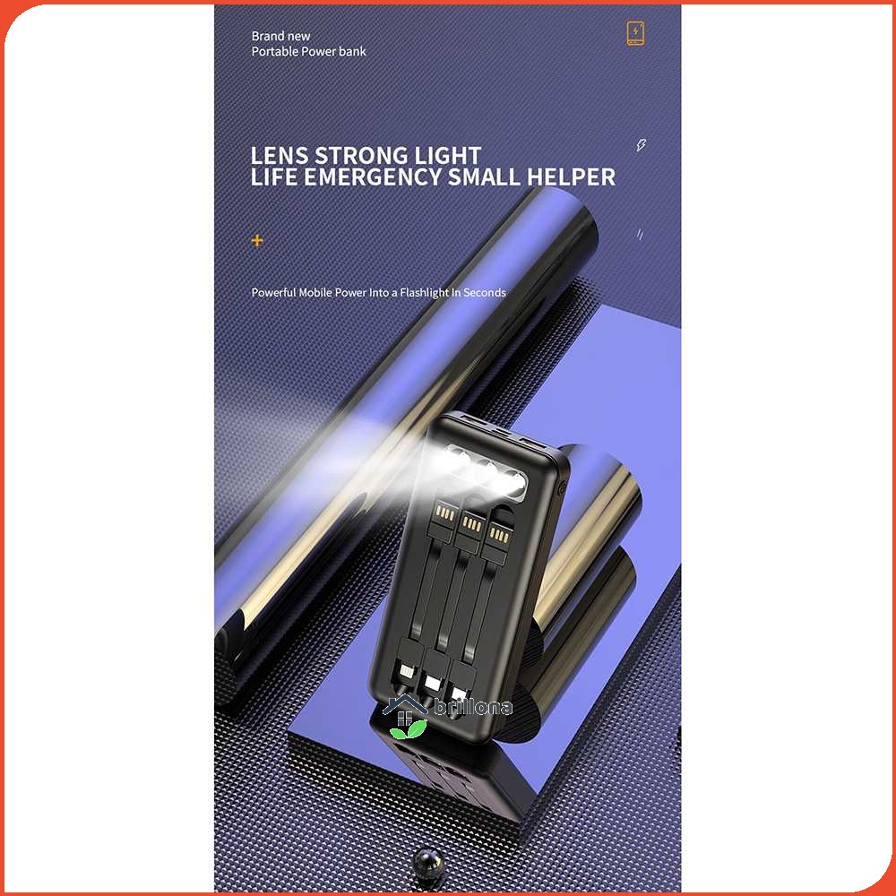 PINZHENG Power Bank 3 Port 20000mAh Micro USB + Lightning + Type C - A87