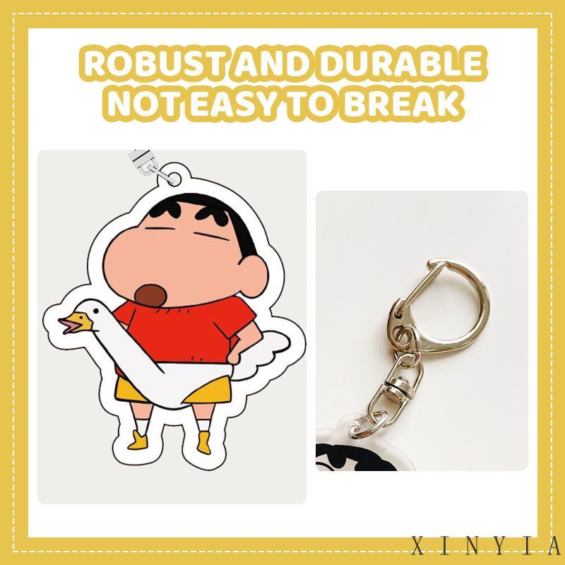 【Bayar di tempat】Gantungan Kunci Bentuk Kartun Crayon Shin-chan Bahan Alloy Untuk Aksesoris Tas