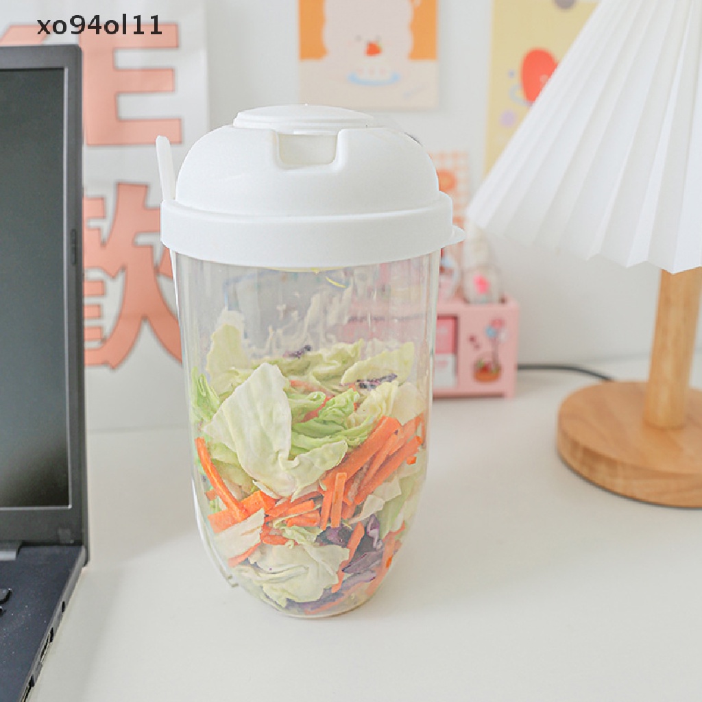 Xo Breakfast Oatmeal Cereal Nut Yogurt Salad Cup Container Set Dengan Garpu Kotak Makanan OL