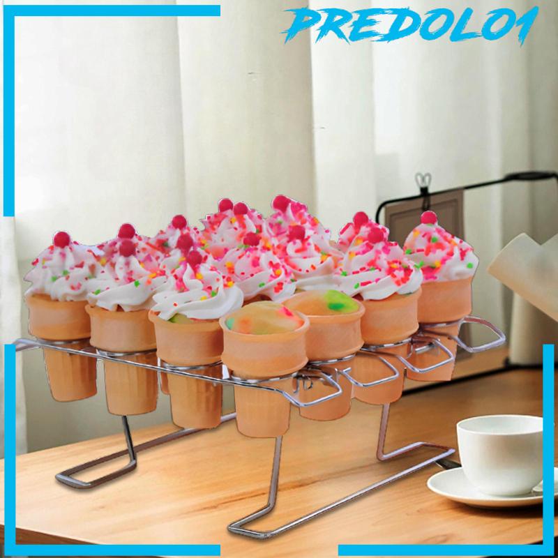 [Predolo1] Cupcake Cone Display Stand 16slot Tempat Kerucut Es Krim Reusable Untuk Piknik
