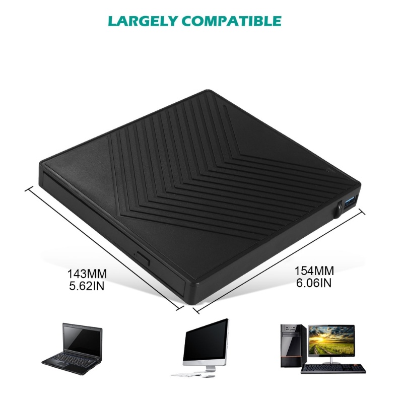 Zzz External DVD Burner Portable Writer Usb30 Type-C Optical Drive ROM Disk Reader 6-in-1 Pembakar DVD Untuk PC Laptop