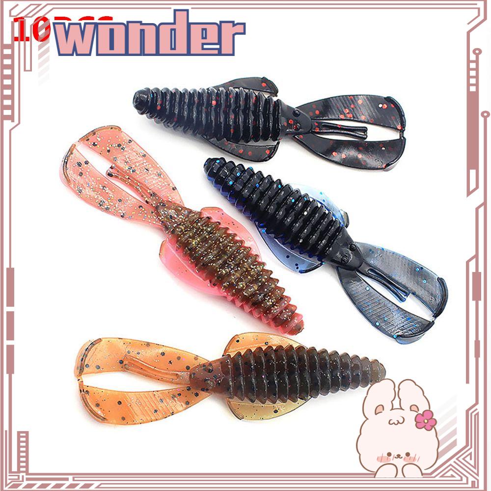 Wonder 10pcs Pemikat Pancing Air Laut Swimbait Cacing Udang Tackle