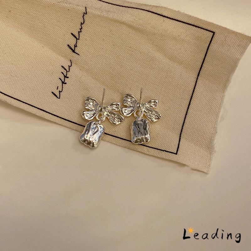 Anting Dasi Kupu-kupu Berlian Zircon Bow Stud Anting Fashion Korea Gaya Untuk Wanita-Le