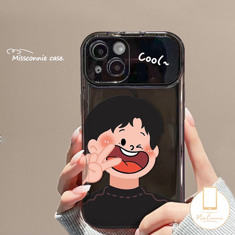 Casing Cermin Make Up Flip Kreatif Untuk Oppo A15 A5s A7 A31 A15s A57 A12 A53 A9 A5 A3s A33 A35 A77S A77 A11K Cantik Manis Pasangan Cowok Cewek Shockproof Case 3D Smiley Gelang