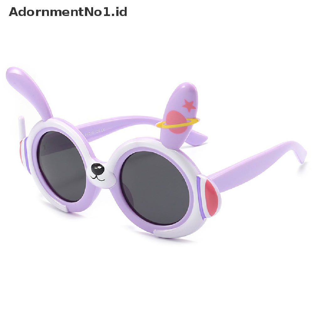 [AdornmentNo1] Kartun Anak Terpolarisasi Kacamata Hitam Kelinci Tahun Kacamata Mainan Bayi Lembut Silicone Sunglasses [ID]