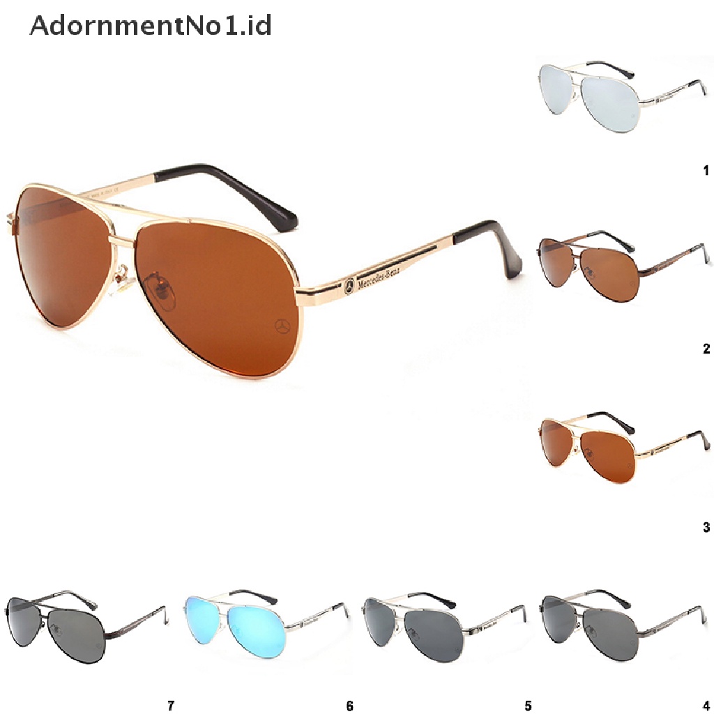 [AdornmentNo1] Mercedes Benz Kacamata Polarized Vintage Metal Frame Kacamata Casual Eyeglasses [ID]