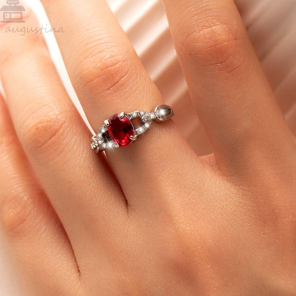 Agustina Wanita Pembukaan Cincin Elegan Hati Manis Untuk Gadis Kupu-Kupu Temperamen Buku Jari Rings