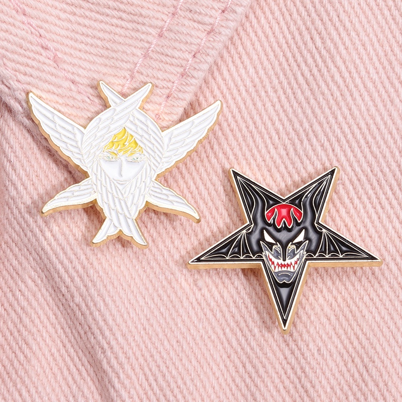 Kreatif Kartun Devilman Angel Enamel Pin Lucu Avatar Bros Lencana Kerah Lapel Pin DIY Badge Perhiasan Fans Hadiah