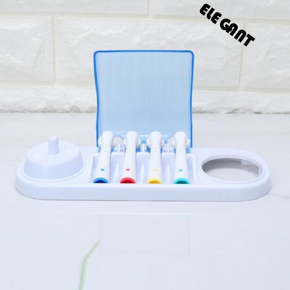 ORAL B [Elegan] Tempat Sikat Gigi Elektrik Nyaman 1Pcs Dengan 4kotak Kepala Sikat Aksesoris Kamar Mandi Untuk Tempat Penyimpanan B Oral Wadah Sikat Gigi Bracket Holder