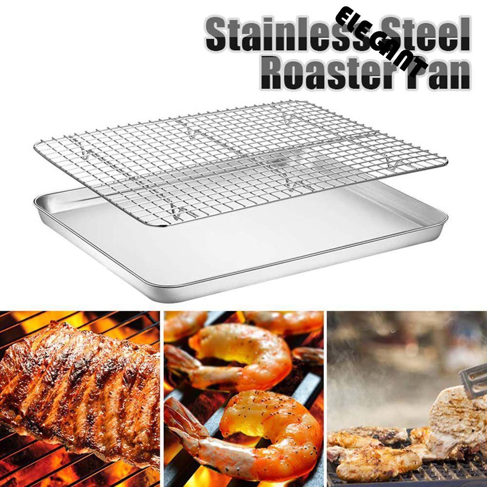 [Elegan] Loyang Lembaran Removable Nonstick Cookie Stainless Steel Kue Cuci Piring Aman Baking Mat