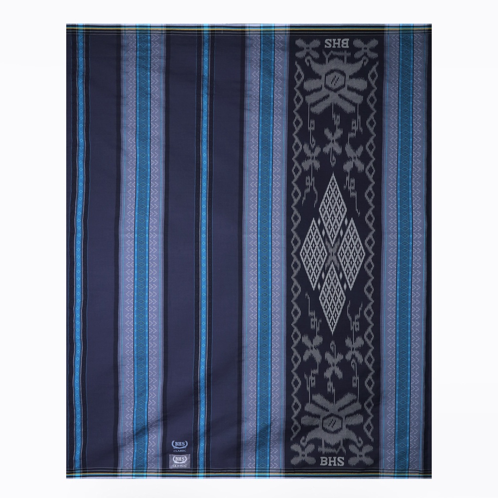 Sarung BHS Classic Silver Motif C44 DKH Abu Biru / BHS COD/ TERMURAH/ FULL TAG/ ORIGINAL