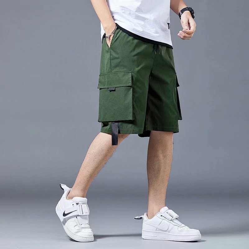 2023 THE NEW CARGO SHORTS MEN'S SUMMER NEW CASUAL SPORTS PANTS THIN PANTS IN THE TREND SHORT PANTS