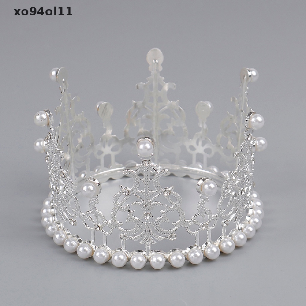 Xo Mahkota Logam Bulat Diadem Lingkaran Pesta Ulang Tahun Kue Baking Dekorasi Tiaras OL