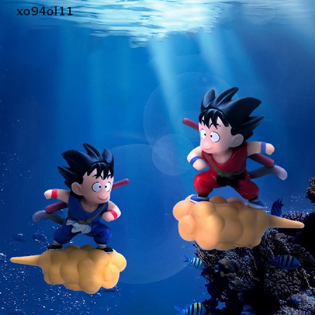 Xo Aksesoris Dekor Aquarium Son-Goku Duduk Di Awan Action Float Figurines OL