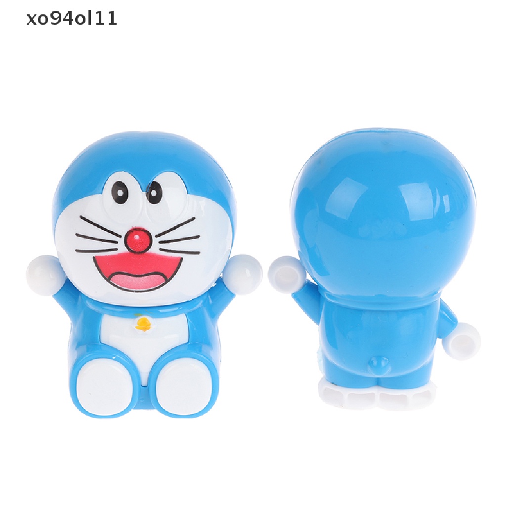 Xo 4pcs/set Topper Dekorasi Kue Ulang Tahun Figure Doraemon Kucing Mainan Anak Perlengkapan Pesta OL