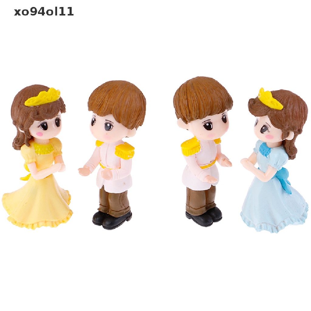 Xo 1set Pasangan Pangeran Putri DIY Patung Miniatur Mini Taman Lanskap Mikro OL