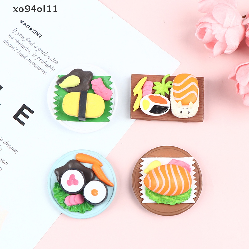 Xo1:6 Miniatur Rumah Boneka Sushi Mini Masakan Jepang Pretend Food Mainan Dapur OL