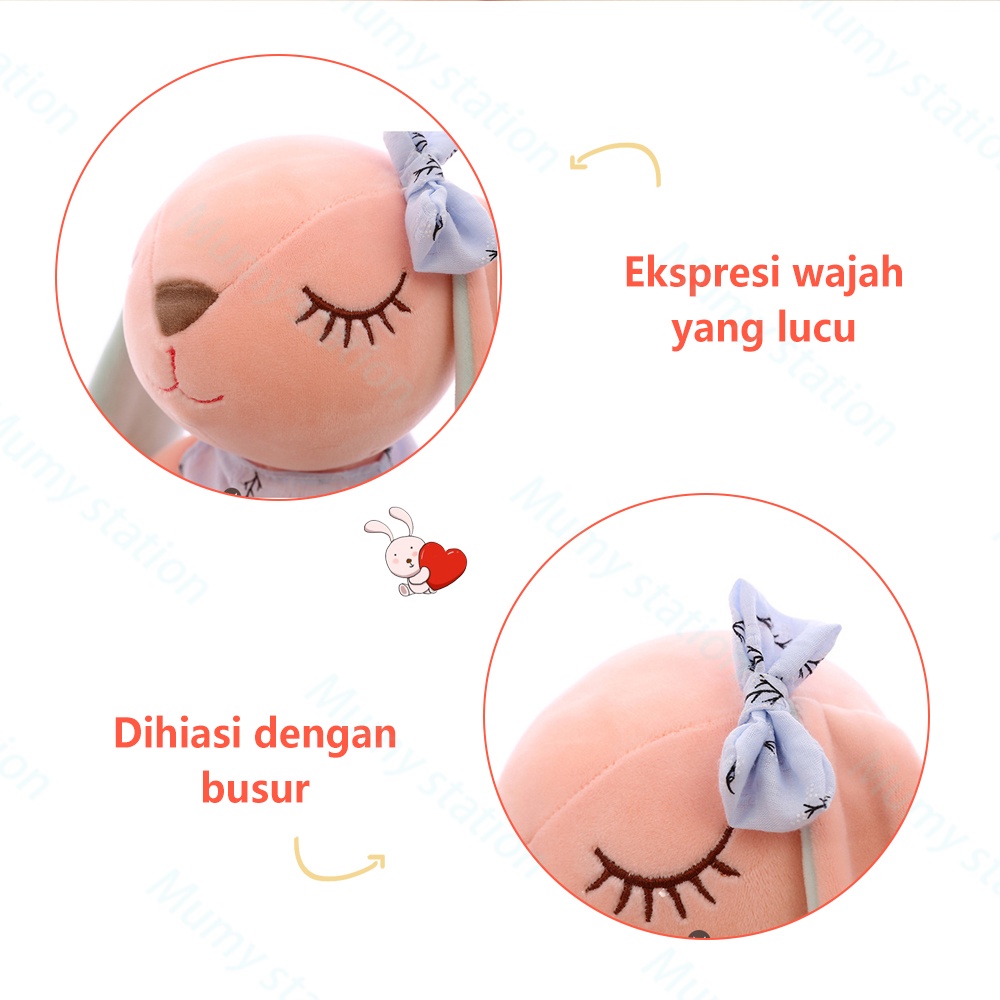 Mumystation Boneka Kelinci Telinga Panjang Tarik 35cm Rabbit Doll Plush Toy Viral