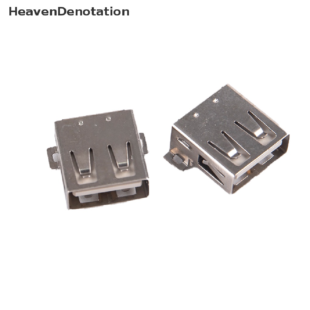 [HeavenDenotation] 10pcs USB2.0 Tipe A Standard Port Female Solder Jacks Konektor PCB Socket USB-A type SMT 4Pin HDV