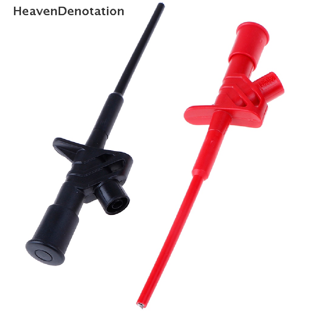 [HeavenDenotation] Profesional Insulated Quick Test Hook Klip Tegangan Tinggi Fleksibel Tesg Probe HDV