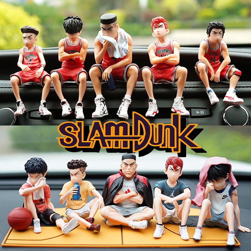 8cm SLAM DUNK Figure Hanamichi Sakuragi Rukawa Kaede Akagi Takenori Miyagi Ryota Shohoku Mainan Pemain Basket Untuk Ornamen Mobil