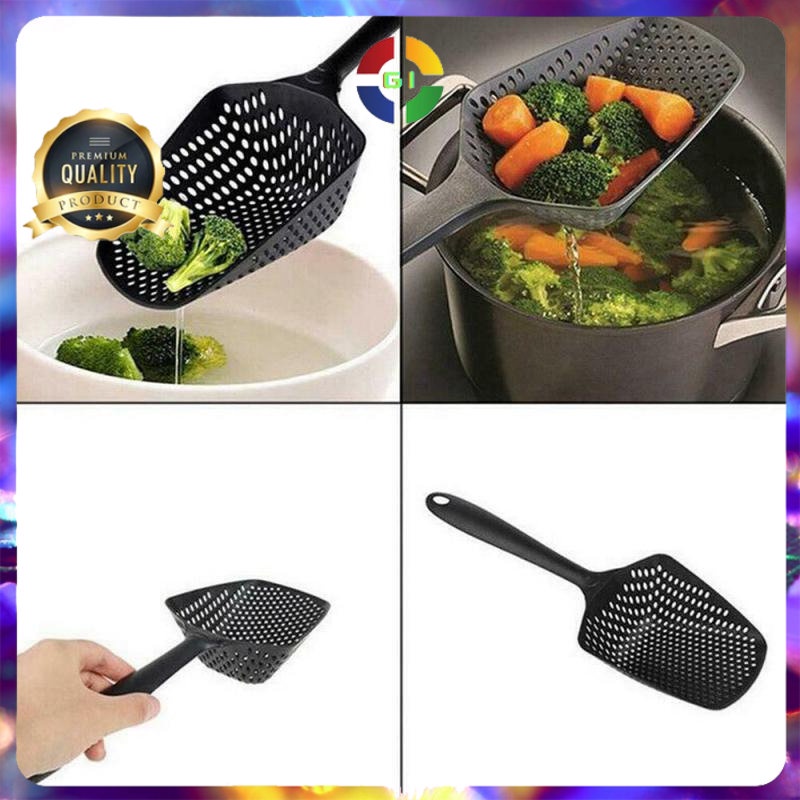 Spatula Alat Masak Goreng Dapur Fry Food Mesh Strainer Black