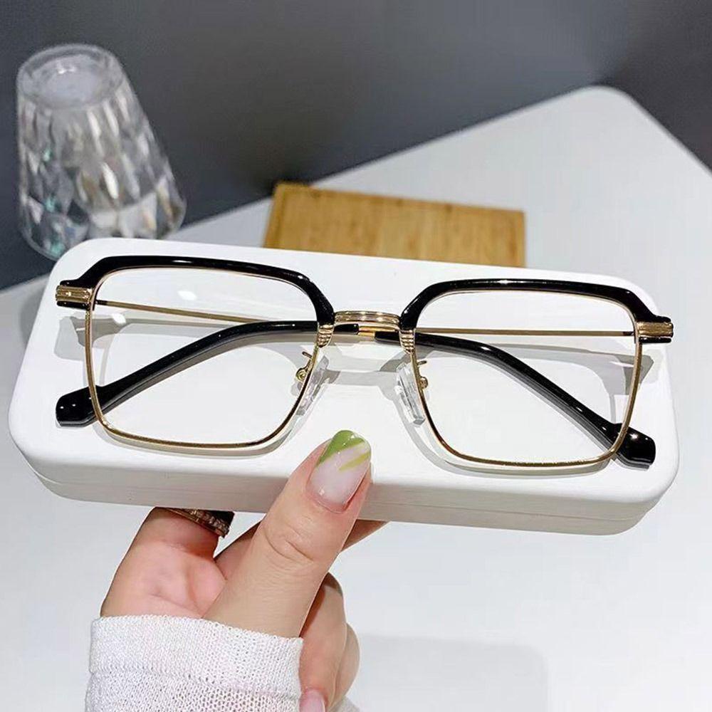 Populer frame Kacamata Optik Fashion Half-frame Bening Anti Blueray