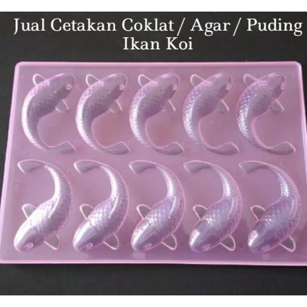 CETAKAN PUDING IKAN KOI KECIL MINI CETAKAN COKLAT JELLY AGAR AGER BAHAN PLASTIK