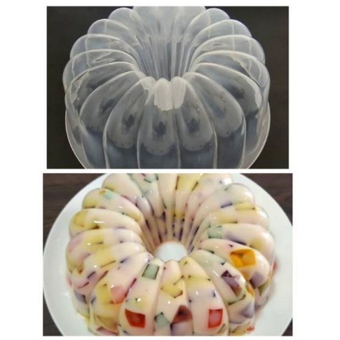 CETAKAN PUDING SALUR BESAR 24CM SALUR SEDANG 20CM SALUR KECIL 15CM BAHAN PLASTIK TEBAL / CETAKAN PUD