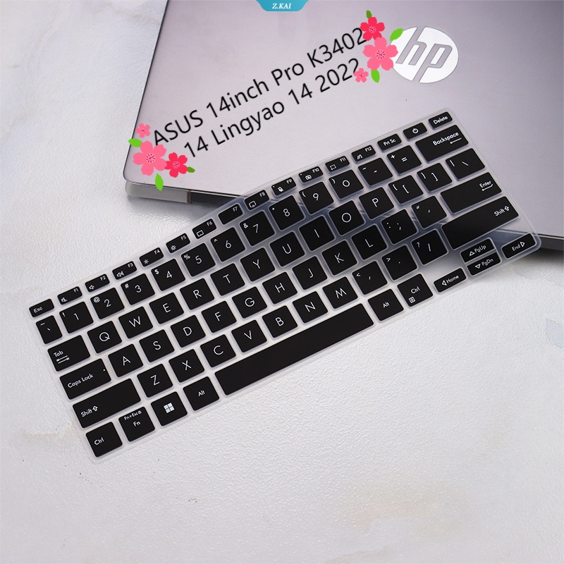 Komputer ASUS 14inch Pro K3402 Peerless 14lingyao 14 2022 Keyboard Cover Sarung Pelindung Silikon Anti Air [ZK]