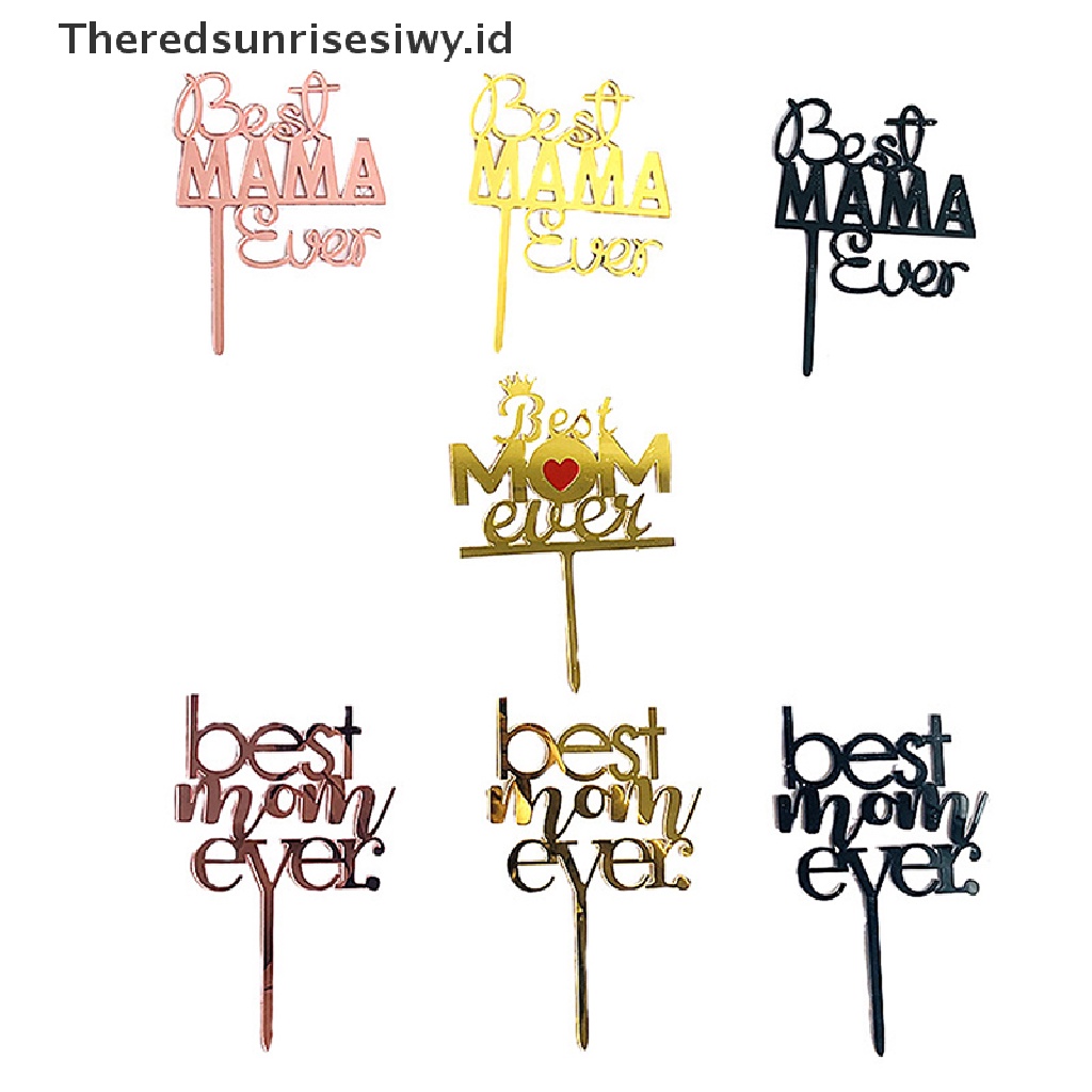 # Kado Mom &amp; PAPA DIY # 2022new Best Mom Cake Topper Akrilik Hari Ibu Topper Untuk Mama Hawa Terbaik~