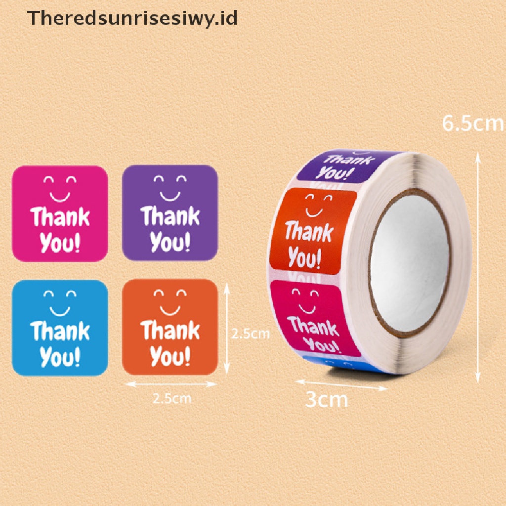 # Kado Mom &amp; PAPA DIY # 500pcs/roll Stiker Thank You Stiker Terima Kasih Lables Untuk Kemasan Baking~