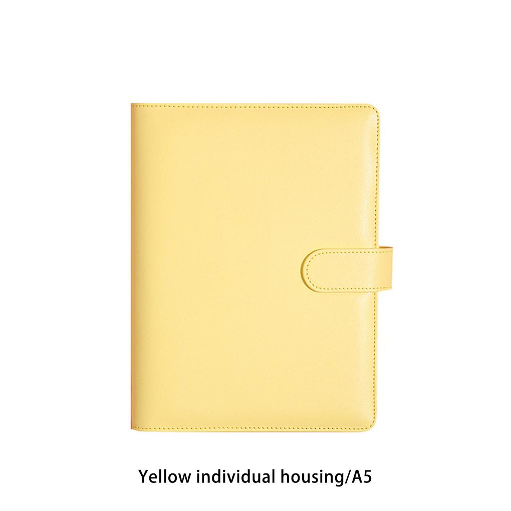 Huit A5 PU Planner Removable Cover Notebook Agenda Budget Buku Kerja Loose-leaf Amplop Binder Dengan Gesper Bill Organizer